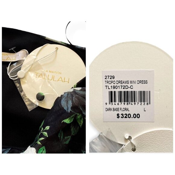 La Maison Talulah Floral  Mini Dress‎ Size L, New with tag - Picture 15 of 15